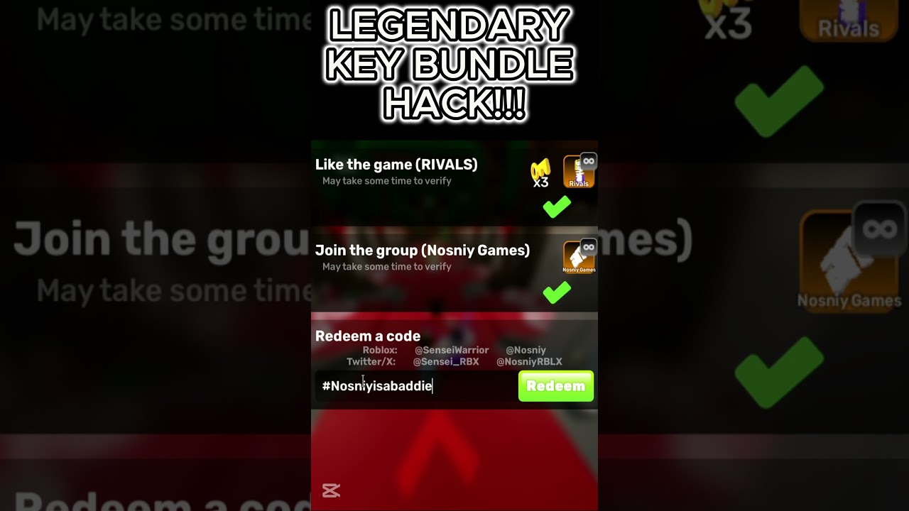 LEGENDARY KEY BUNDLE HACK 
