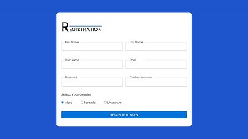 Responsive Registration Form in HTML and CSS