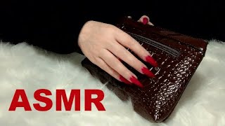 ASMR Scratching / Tapping on diary, crocodile-textured bag (NO TALKING )