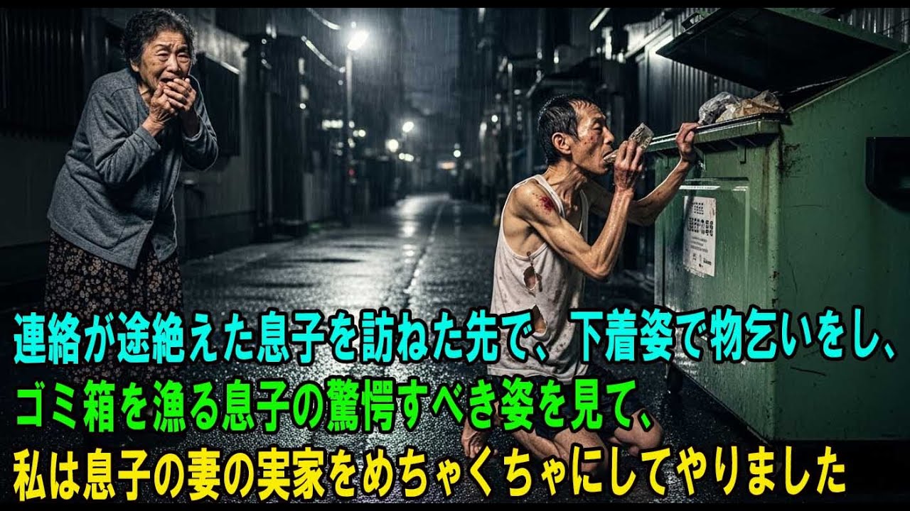 連絡が途絶えた息子を訪ねた先で、下着姿で物乞いをし、ゴミ箱を漁る息子の驚愕すべき姿を見て、私は息子の妻の実家をめちゃくちゃにしてやりました