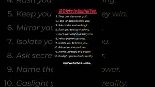 10 Dark Psychology Tricks People Use to Control You. #shorts