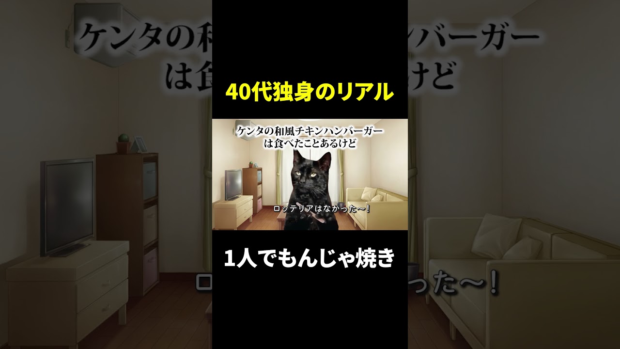 【猫ミーム】40代独身1人でもんじゃ焼き