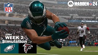 Madden 24 Eagles vs Falcons Week 2 (Madden 25 Updated Roster) 20242025 Sim PS5 4K Game Play.