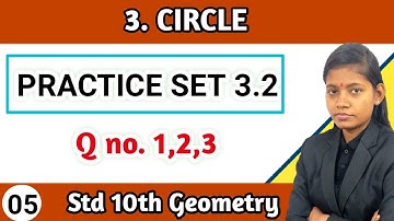 Practice set 3.2 class 10th math part 2 question 1 to 3 geometry chapter 3 circle lecture 5