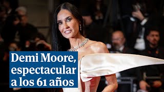 Demi Moore aparece espectacular a los 61 años en el Festival de Cannes