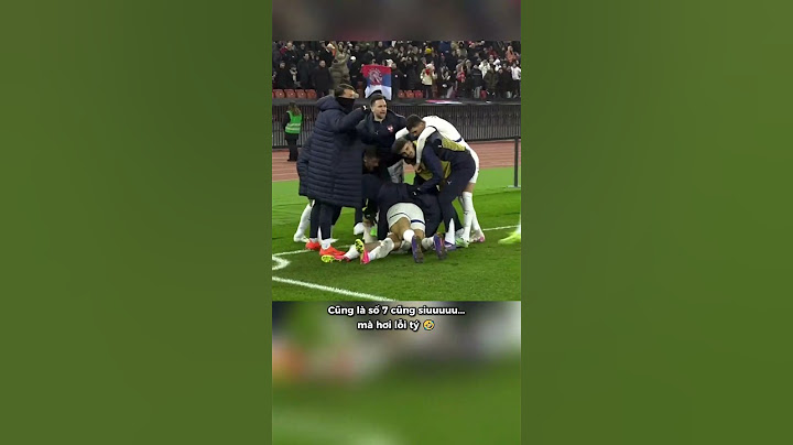 Aleksa Terzic celebrates a goal for Serbia in Cristiano Ronaldo's 'SIUUU' style