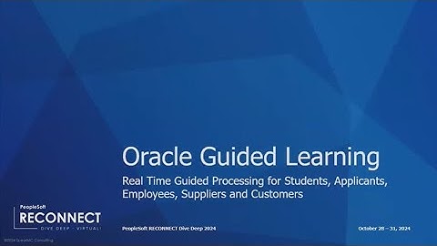 Reconnect 2024 Demo: Oracle Guided Learning (OGL) for PeopleSoft