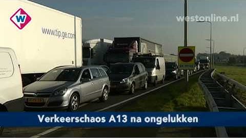 Verkeerschaos A13 na ongelukken