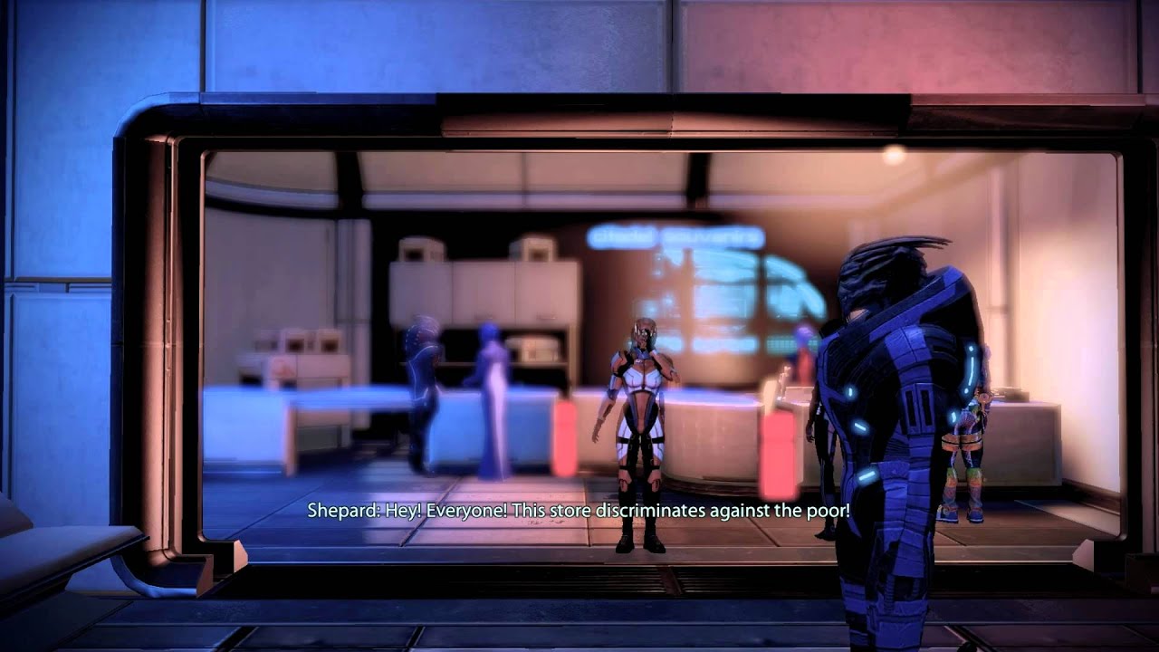 This Store Discriminates Against The Poor Mass Effect 2 Youtube