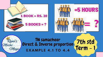 Direct & inverse proportion |7th Maths |Term -1 |TN Samacheer|Rani