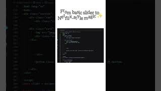 Netflix Style Carousel Using HTML CSS JavaScript 🍿🔥 #tech #shorts #coding