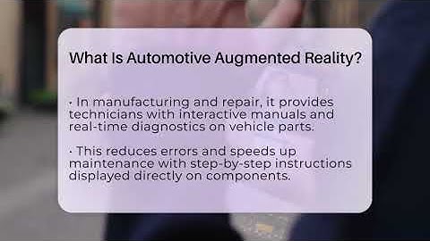 What Is Automotive Augmented Reality? - Talking Tech Trends
