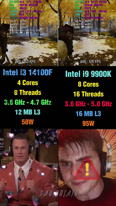 Core i3 14100F vs Core i9 9900K - Gaming, Temps & Performance Test 🎮 #pcgaming #benchmark #intel