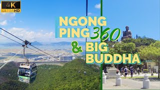 Hong Kong Walking Tour 4K - Ngong Ping 360 Cable Car ride to Big Buddha 2022 Travel Vlog 40Mins