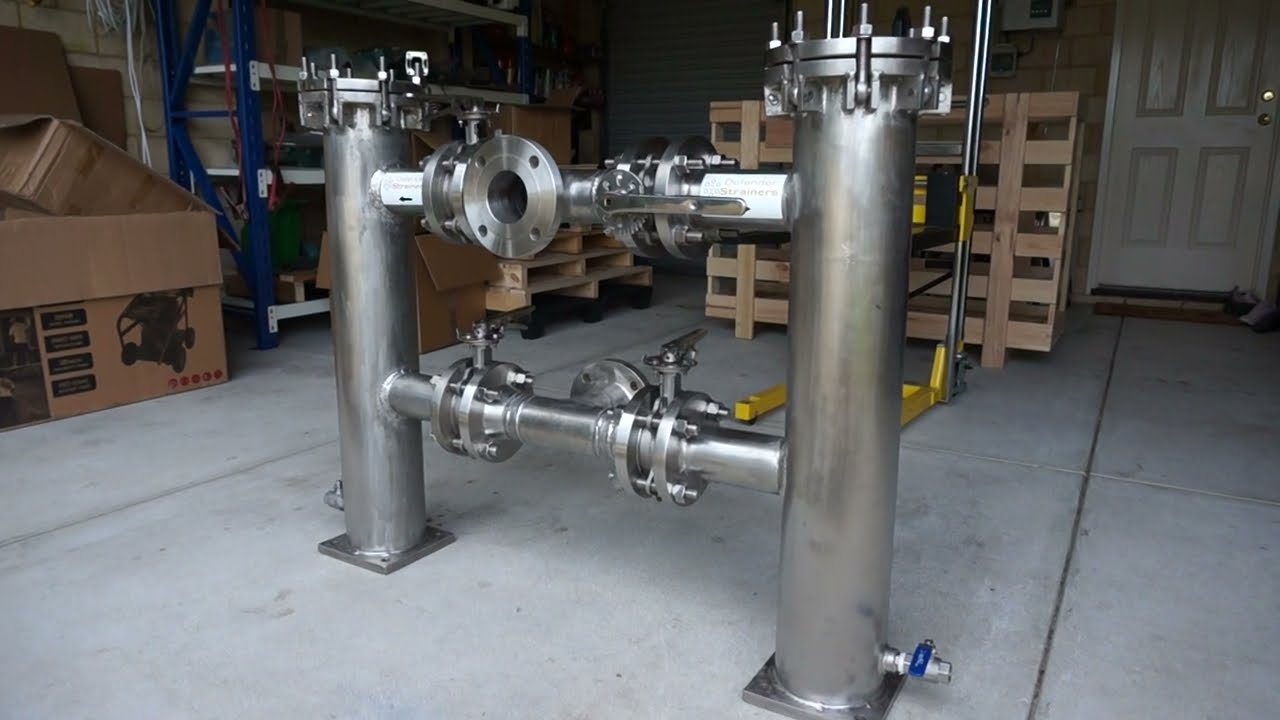 DN80 Duplex Basket Strainer in 316 stainless steel ASME CL150