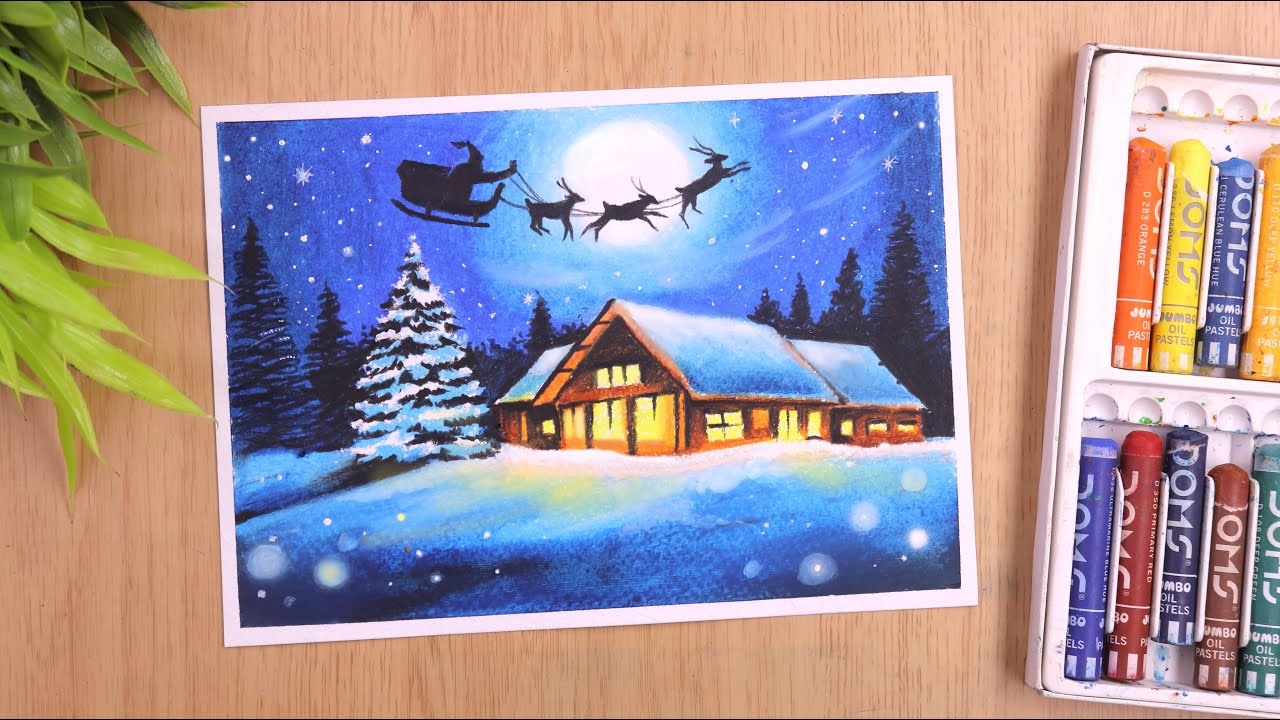 How to draw a Christmas scene for kids easily  kindergardenmaterial  christmastime drawingideas drawingsketch kindergarden  christMastimechristMastime drawingideas  By Kindergarten material   Facebook