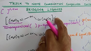 Trick to name of Coordination compounds containing Bridging Ligands