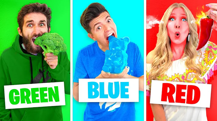 Eating Only ONE Color of Food for 24 Hours! (Rainb...