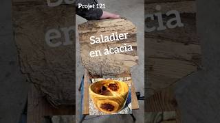tournage d'un saladier en acacia, #wood