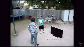 Psycho Kid Destroys Step-Dad’s TV (2015) (Private Video)