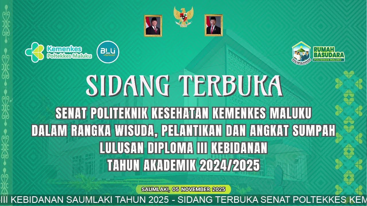 SIDANG TERBUKA SENAT POLTEKKES KEMENKES MALUKU DENGAN AGENDA WISUDA