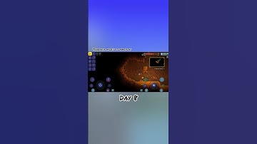 I went out exploring but got impaled by queen bee🐝☠️... Day 8 terraria mobile #terraria #gameplay