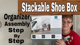 Stackable Shoe Box Organizer Assembly Step By Step- From Costco