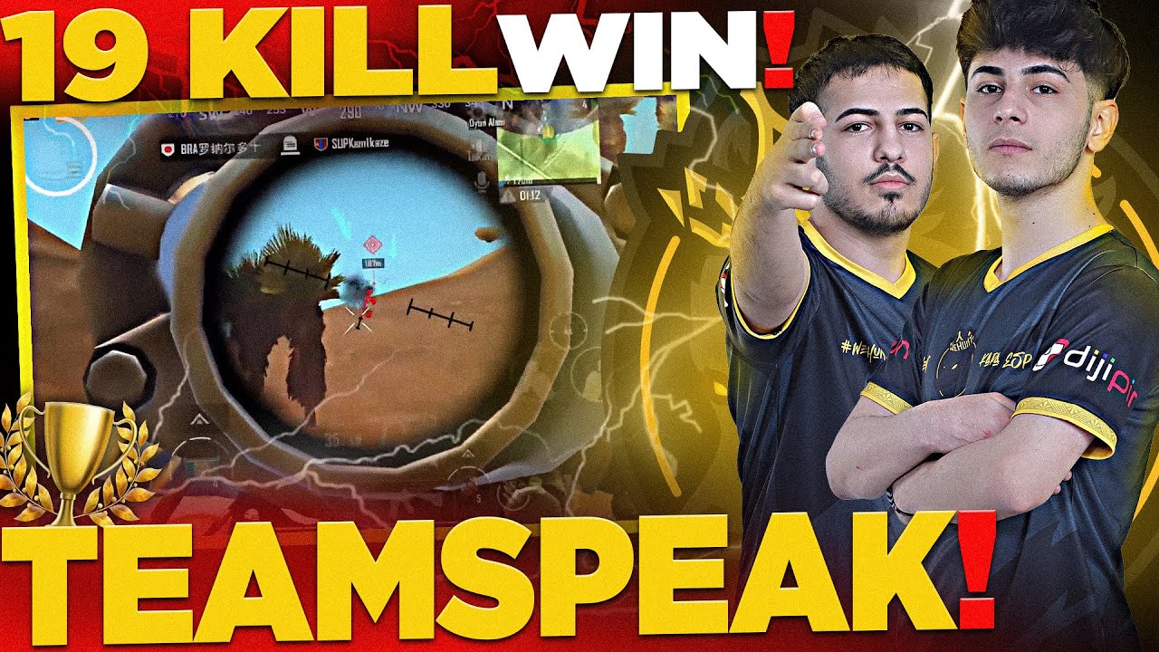 TURNUVA KİLL REKORU! KARA E SPORTS 19 KILLS TEAMSPEAK! PUBG Mobile
