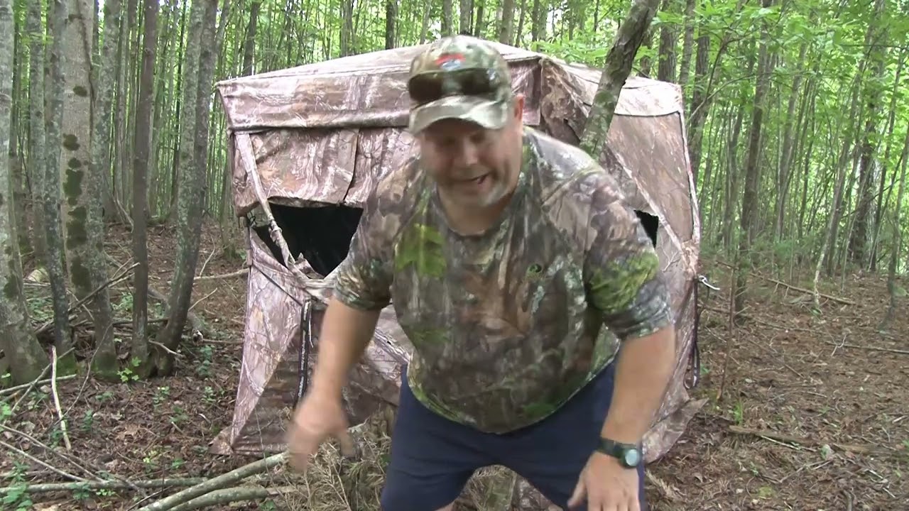 Brushing in a ground blind with the LBO crew