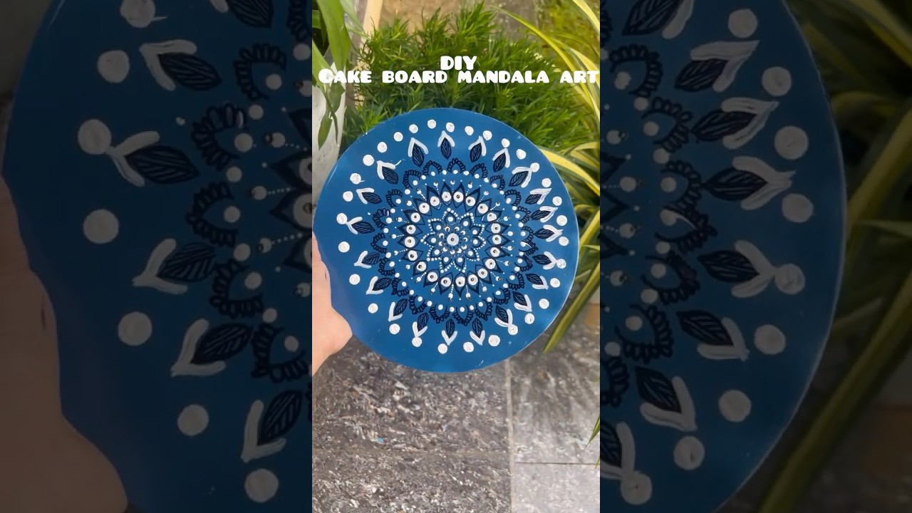 🌀MANDALA ART ON CAKE BOARD ✨🥏🎨
