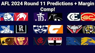 AFL 2024 Round 11 Predictions   Margin Comp!