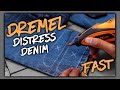 How to DISTRESS DENIM Fast with a DREMEL Tool | JULIUS