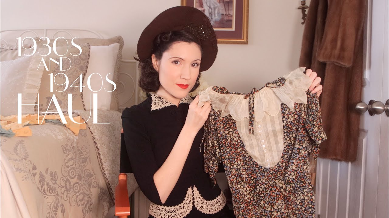 A Winter Vintage Clothing Haul - 1930s and 1940s! - YouTube