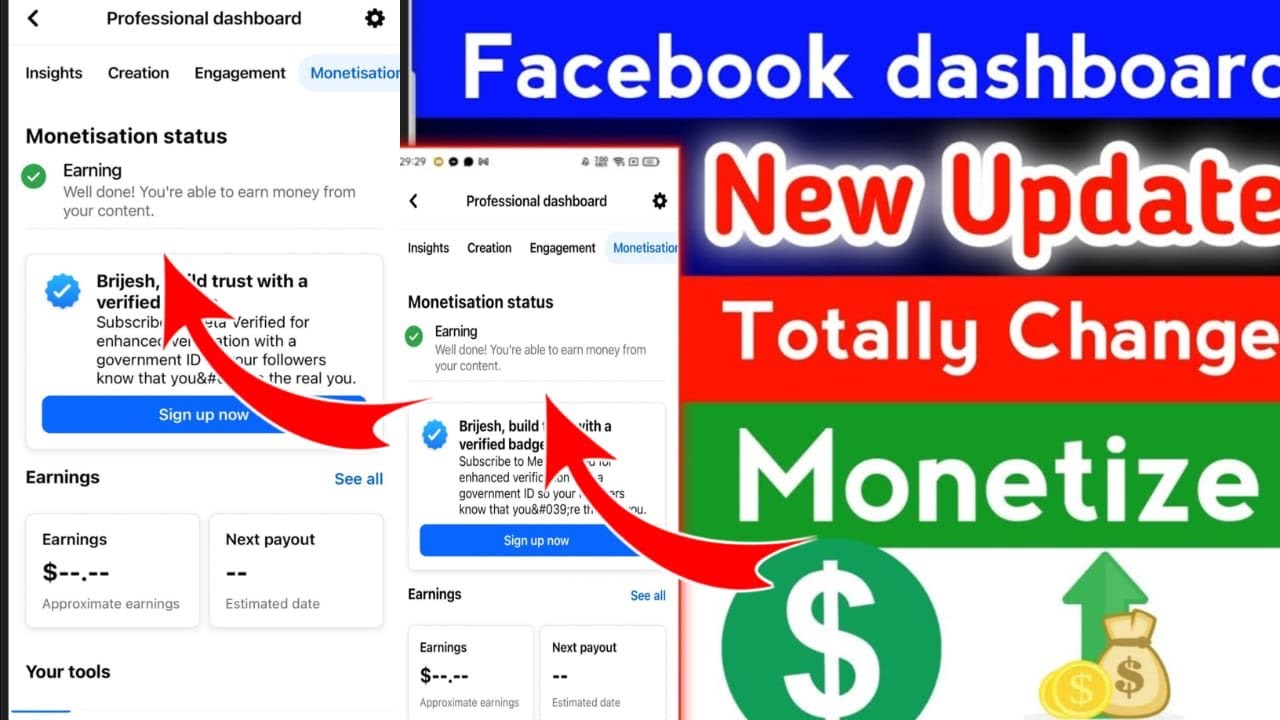 Facebook dashboard New Update 2024 🔥| Facebook Monetize update 2024 ...