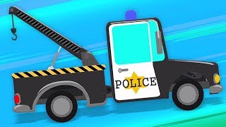 Полиция грузовик | грузовик для детей | гараж | Police Truck | Tow Truck | Transport Vehicle Video