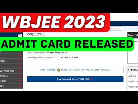How to Download WBJEE 2023 Admit Card | WBJEE 2023 | Exam Centre Documents