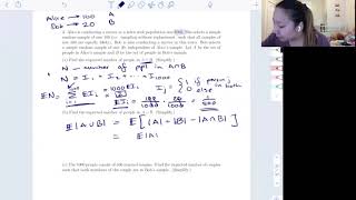 Harvard Stat 110 Midterm 2017 Problem 3