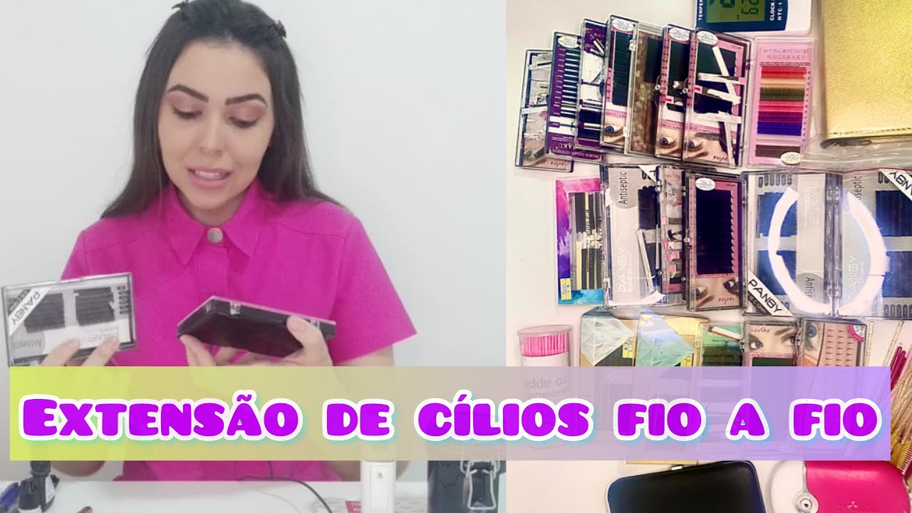 MATERIAIS PARA EXTENSÃO DE CÍLIOS FIO A FIO E APLICAÇÃO - INICIANTES🔴🔵