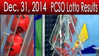December 31, 2014 PCSO Lotto Results (6/55, 6/45, Swertres, EZ2 & 4D)