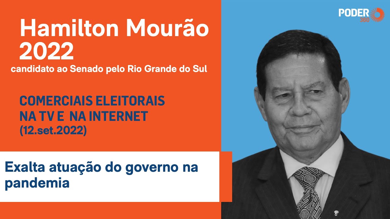 Hamilton Mourão (programa eleitoral 46seg-TV) Exalta atuação do governo na pandemia (12.set.2022)