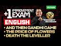 Plus One Improvement Exam English | And Then Gandhi Came ,The Price Of Flowers , Death The Leveller