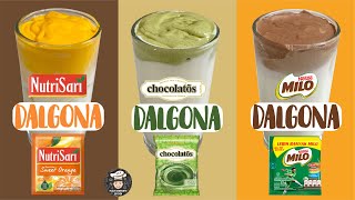 Resep Dalgona Nutrisari, Dalgona Matcha, Dalgona Milo Takaran Sendok!! SPECIAL EPISODE!!