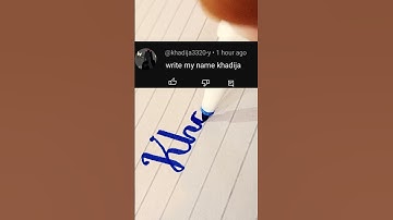 Cursive writing "Khadija" using cut marker #shorts #viral #penmanship #nameswriting @cutmarker605