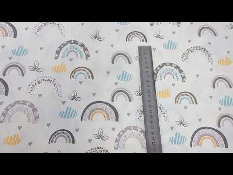 Сатин. Веселки та сердечка беж, видео 1