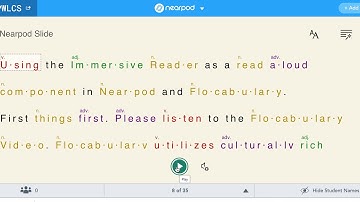 Using the Microsoft Immersive Reader in Nearpod and Flocabulary