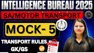 IB MOTOR TRANSPORT | MOCK 5 | GK GS | IB SA/MT | Fariha Ma'am