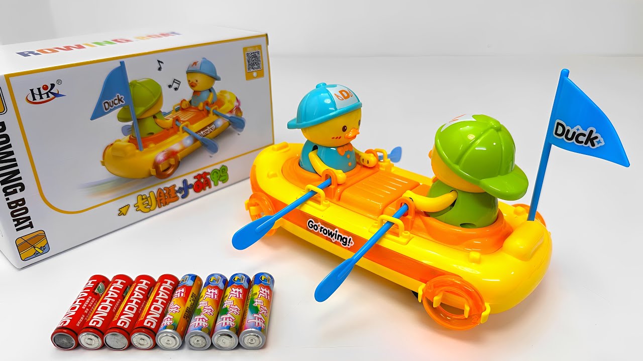 Unboxing Electric Rowing Duck,RC Rescue Car, Police Car, RC Transformable Car, RC Dinosaur Spray Car