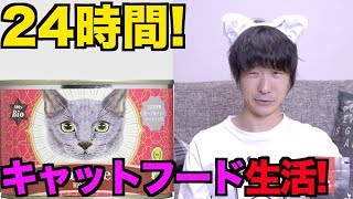【検証】24時間キャットフードを食べて生活したら超過酷すぎた!www【前編】