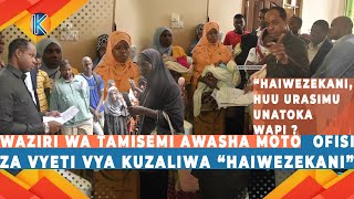 WAZIRI WA TAMISEMI AWASHA TENA MOTO OFISI ZA VYETI VYA KUZALIWA “HAIWEZEKANI”