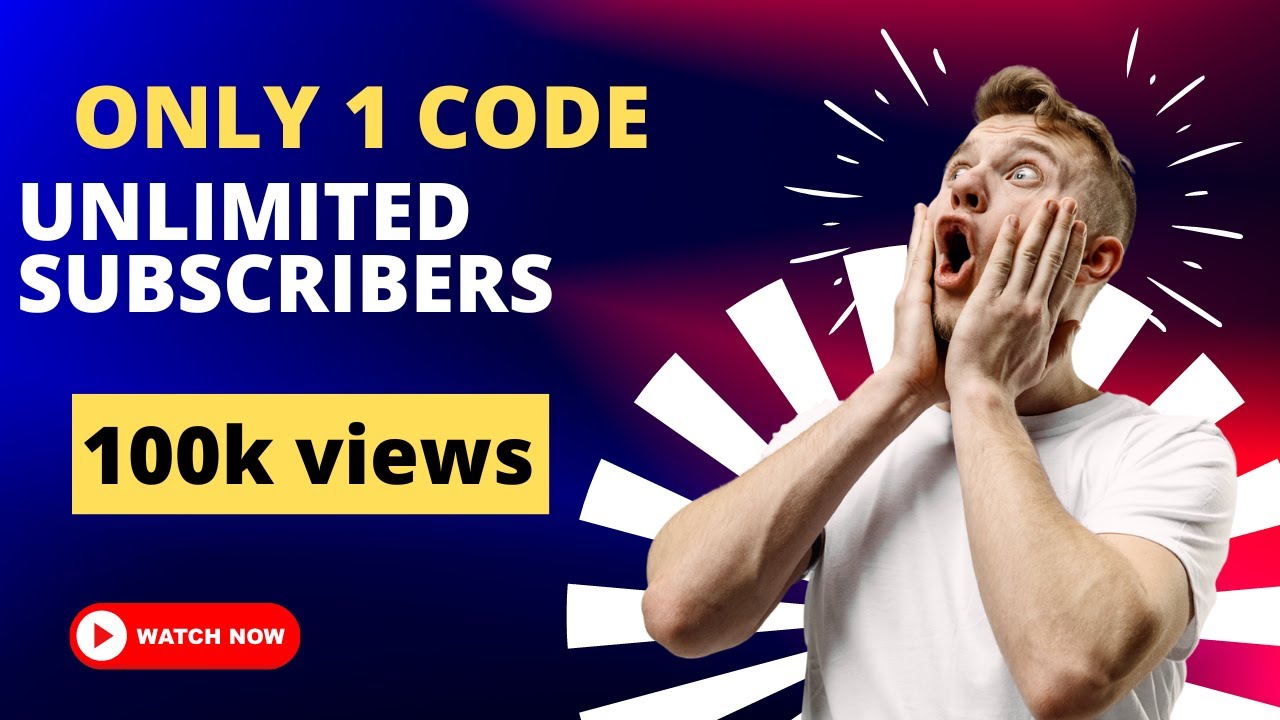 1 Code Only | How To Increase Subscribers on YouTube Channel | How To ...